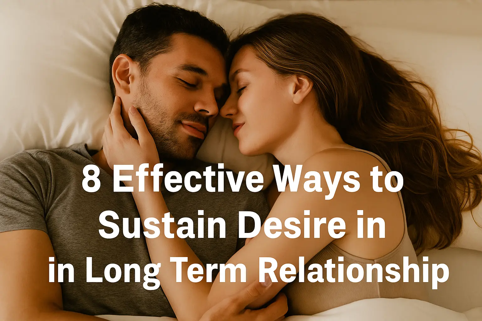Couple embracing intimately in bed representing 8 effective ways to sustain desire in long term relationship