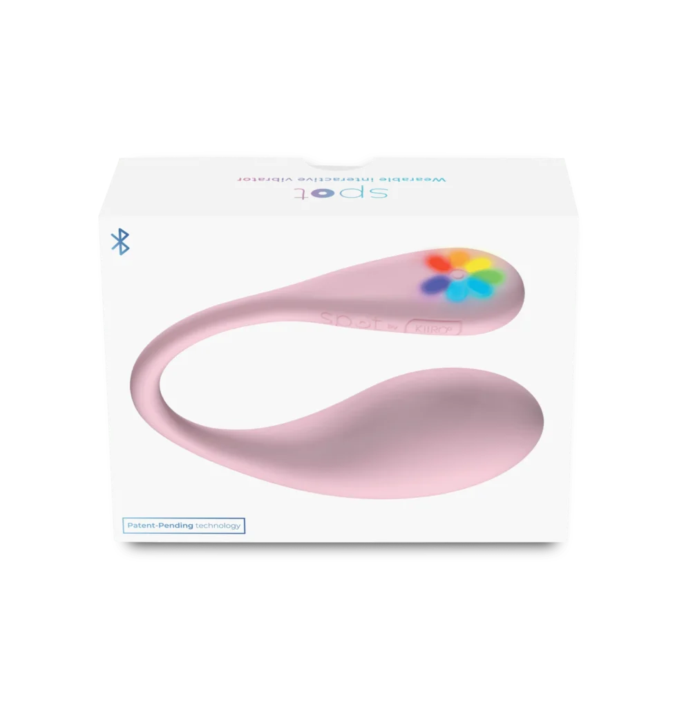 KIIROO Spot white box front view - silicone vs jelly sex toys