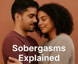 Couple enjoying emotional connection through sober intimacy, representing sobergasms trend