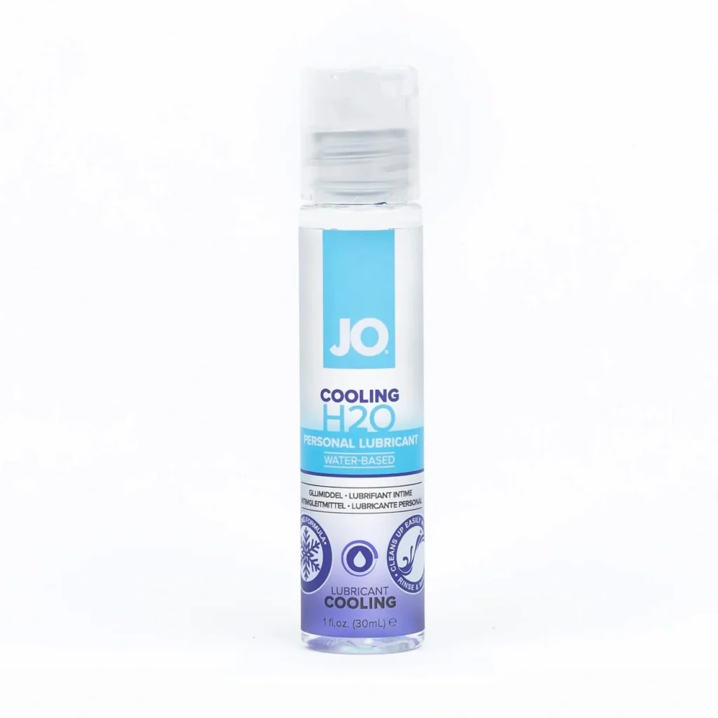 JO H20 cool lubricant bottle front view