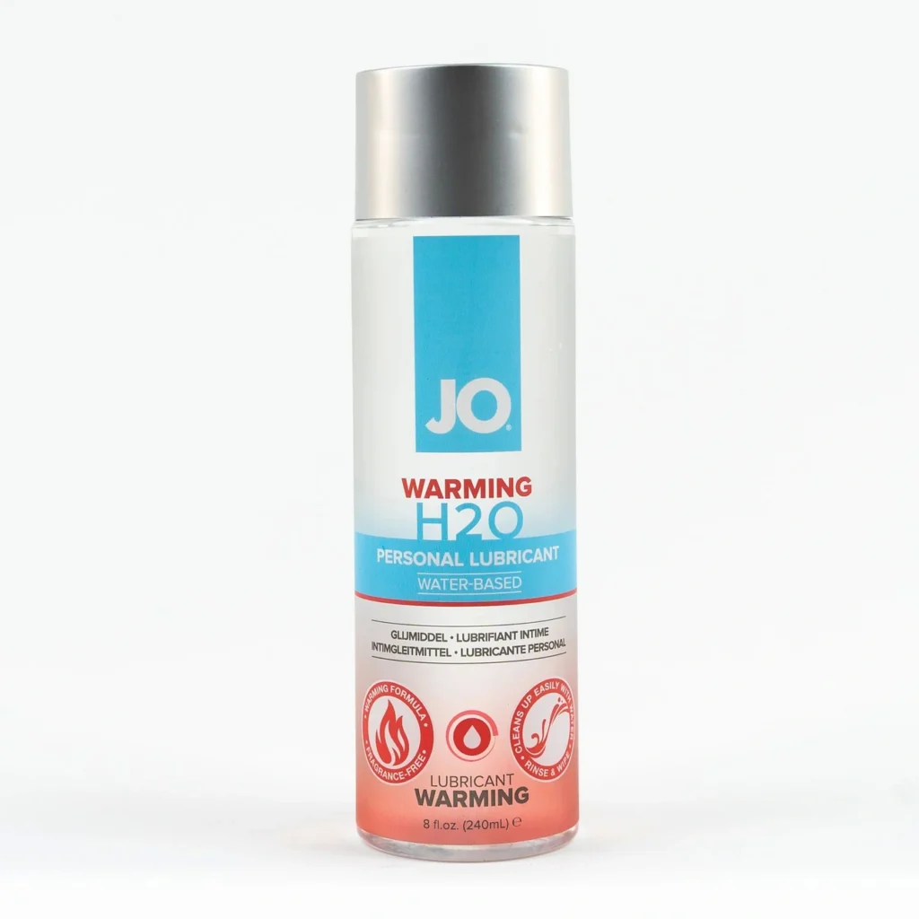 jo h2o warming lubricant bottle front view