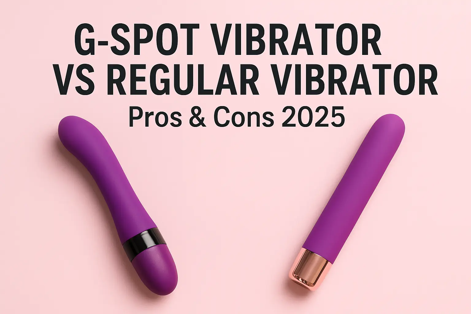 Comparison of G-spot vibrator vs regular vibrator in 2025 showing design, purpose, and key differences for sexual wellness.