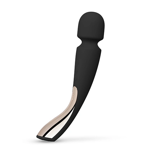 Graphical image lelo smart wand regular black color vibrator