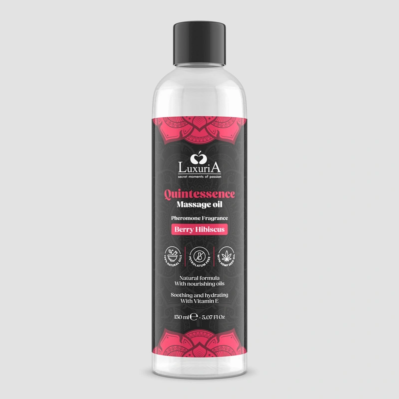 Luxuria quintessence oil black bottle front view
