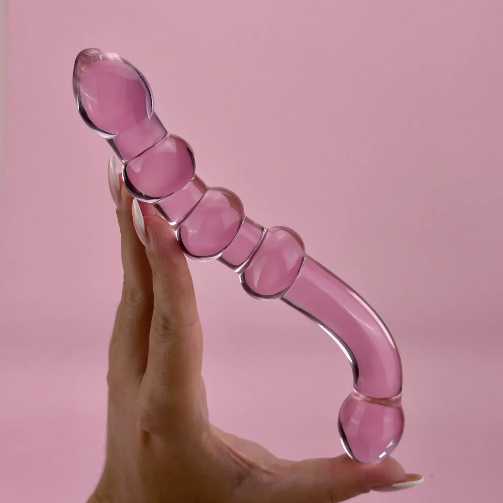 Image showing crystal g double-ended glass dildo